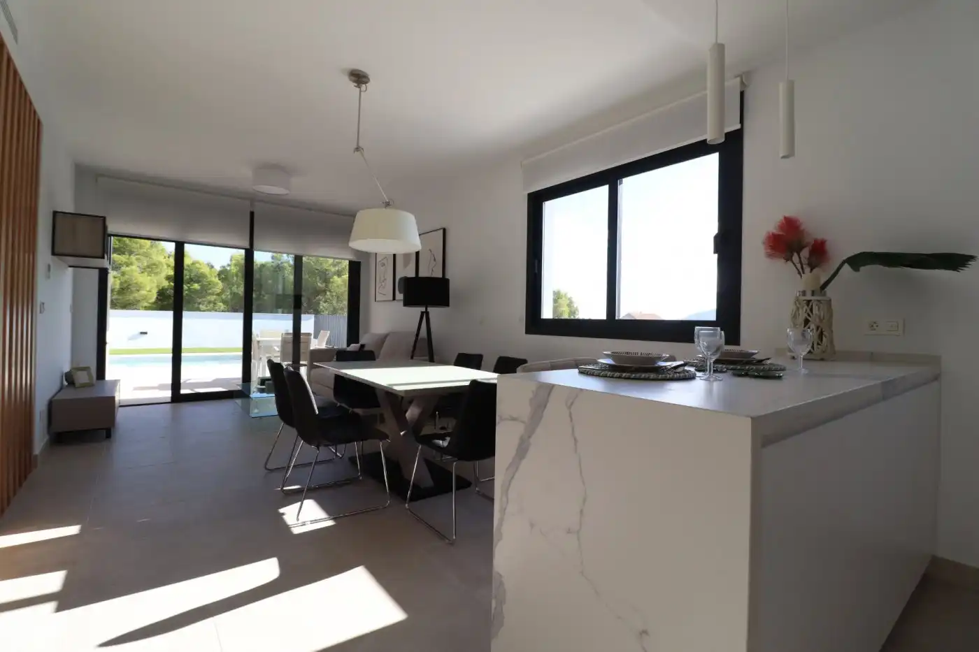 Dining room of Houses for sale in La Nucia  with Air Conditioner, Private garden and Terrace