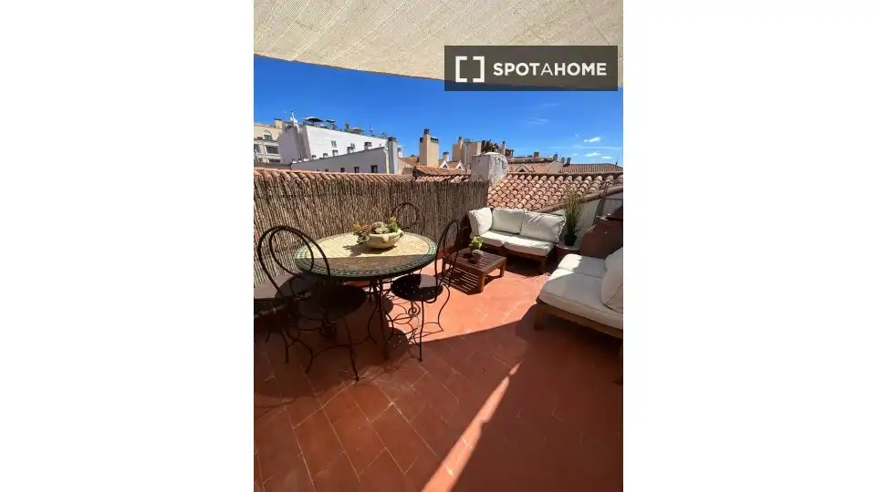 Terrace of Flat for rent in Madrid  with Air Conditioner, Heating and Furnished
