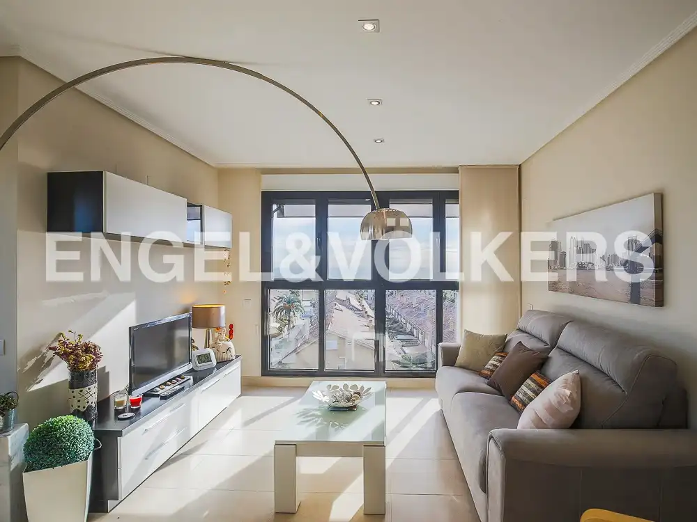 Sala de estar de Piso de alquiler en Alboraya con Aire acondicionado, Calefacción y Jardín privado