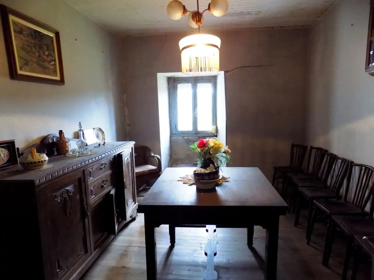 Comedor de Finca rústica en venta en Salas con Calefacción, Jardín privado y Terraza