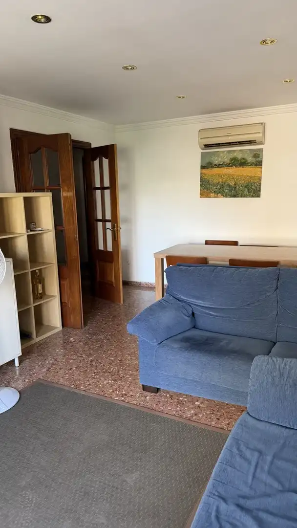 Wohnzimmer von Wohnung zur Miete in Valencia mit Terrasse, Möbliert und Waschmaschine