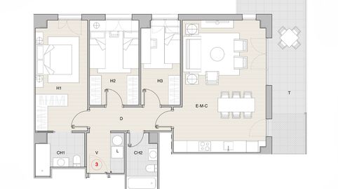 Foto 5 de Piso en venta en La Marina del Prat Vermell, Barcelona Capital
