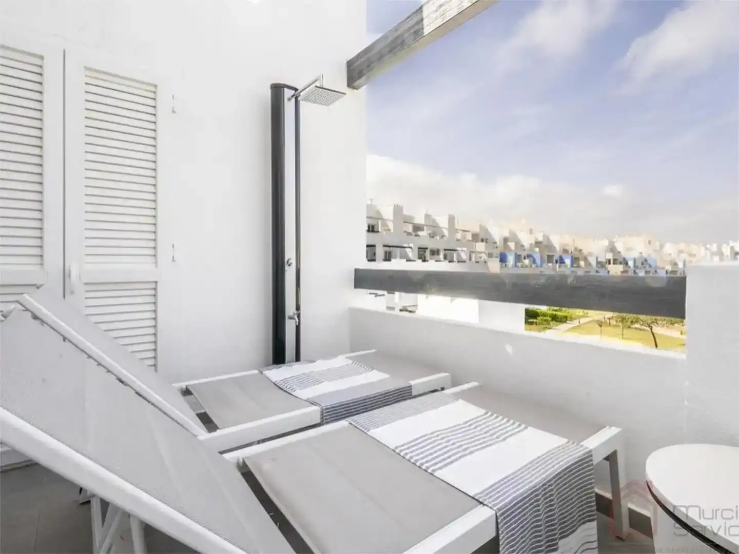 Terrace of Flat for sale in Torre-Pacheco  with Air Conditioner, Swimming Pool and Furnished