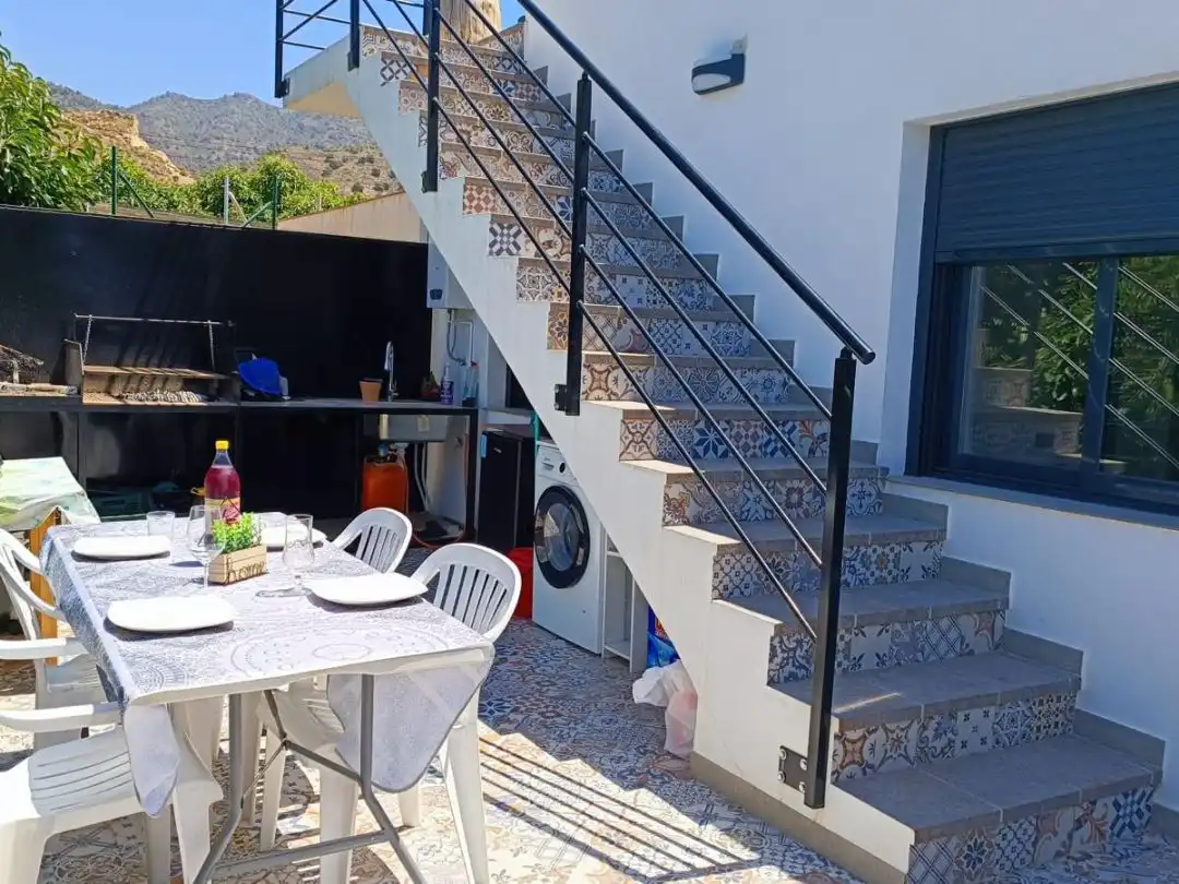 Terraza de Casa o chalet de alquiler en Nerja con Aire acondicionado, Calefacción y Jardín privado