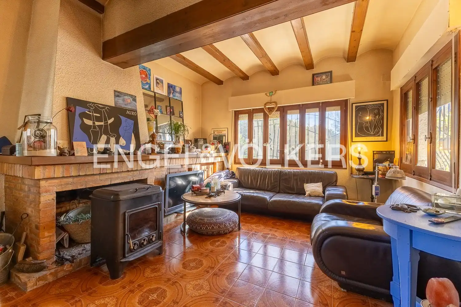Sala de estar de Casa o chalet en venta en La Font d'en Carròs con Aire acondicionado, Calefacción y Jardín privado