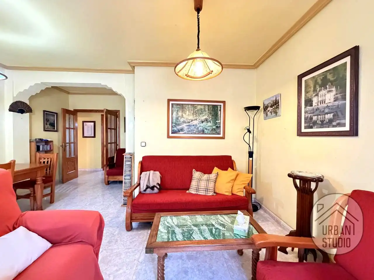 Living room of Flat for sale in Alicante / Alacant  with Air Conditioner, Furnished and Balcony