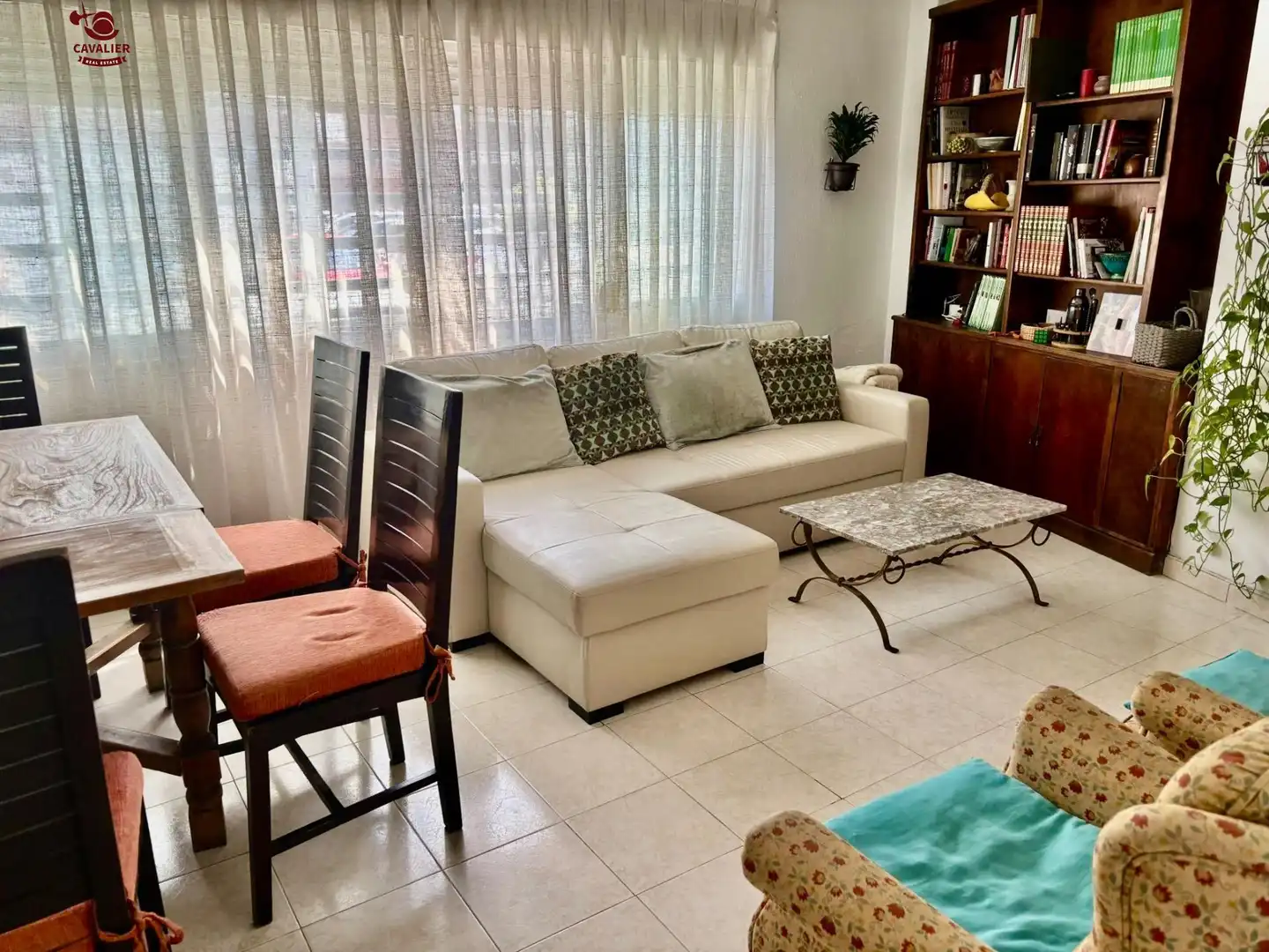 Living room of Flat for rent in Los Molinos  with Heating, Private garden and Furnished