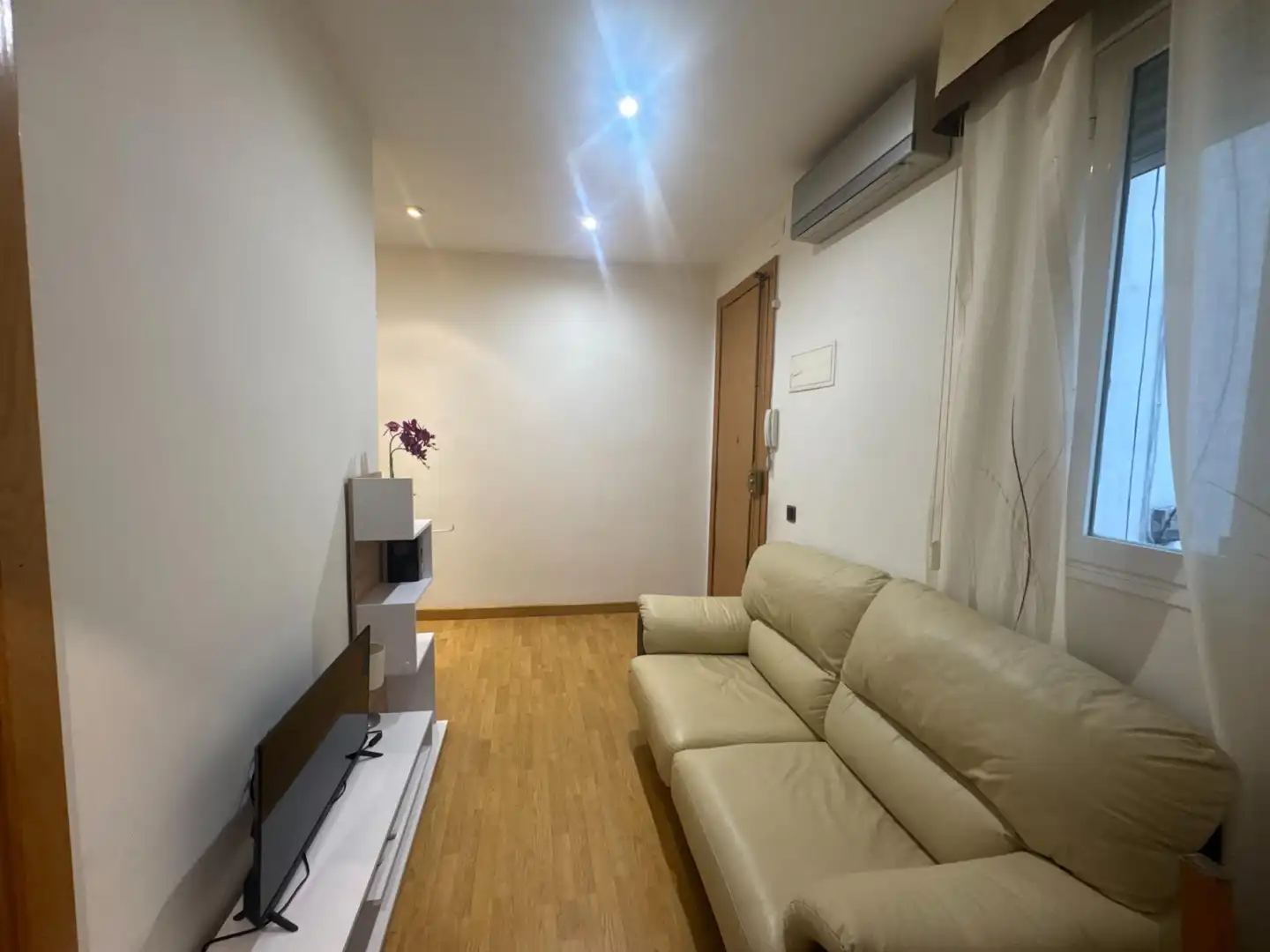Living room of Flat for rent in  Madrid Capital  with Air Conditioner, Heating and Furnished