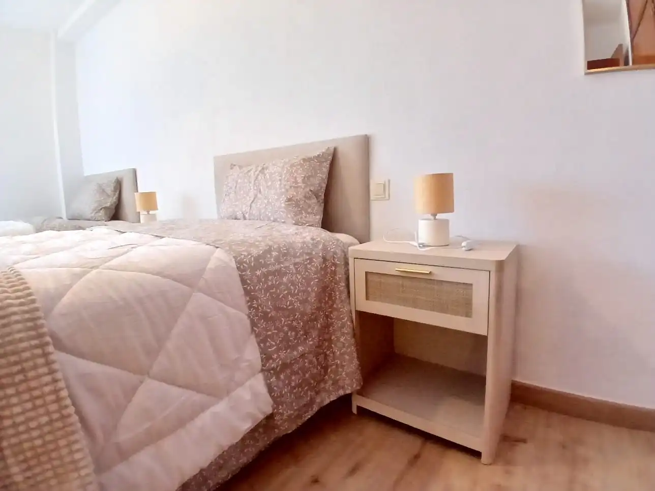Schlafzimmer von Wohnung zur Miete in La Almunia de Doña Godina  mit Heizung, Parkett und Terrasse