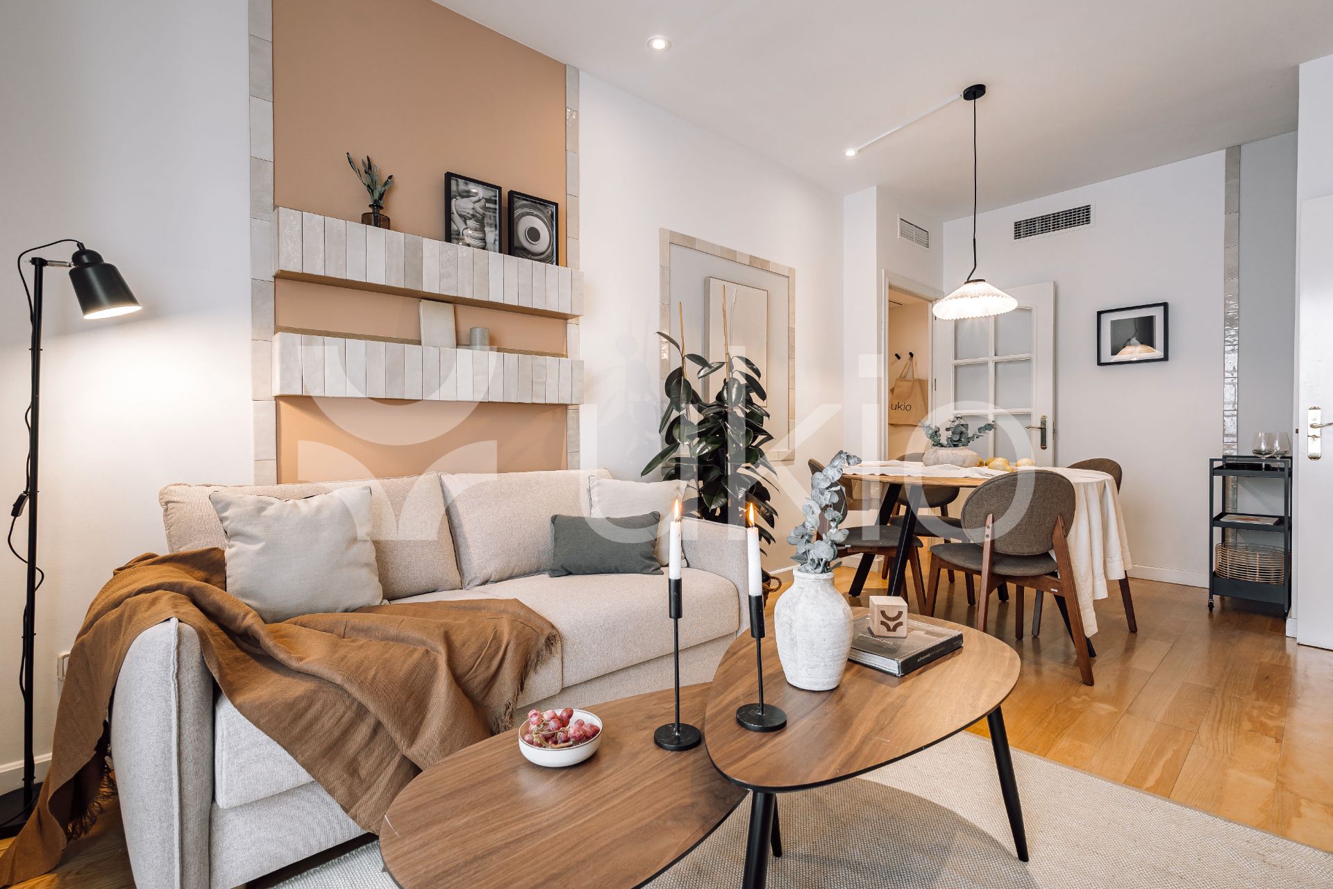 Living room of Apartment to rent in  Madrid Capital  with Air Conditioner, Heating and Furnished