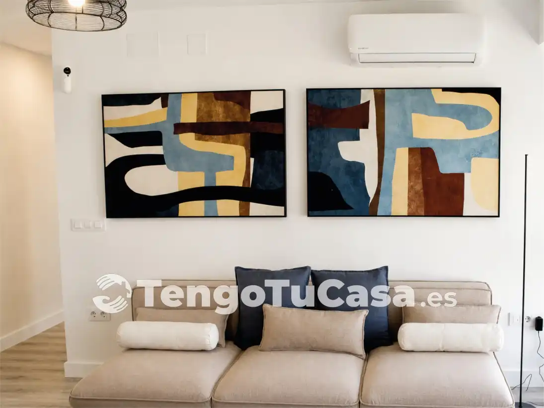 Wohnzimmer von Wohnung zum Verkauf in Madrid mit Klimaanlage, Heizung und Parkett