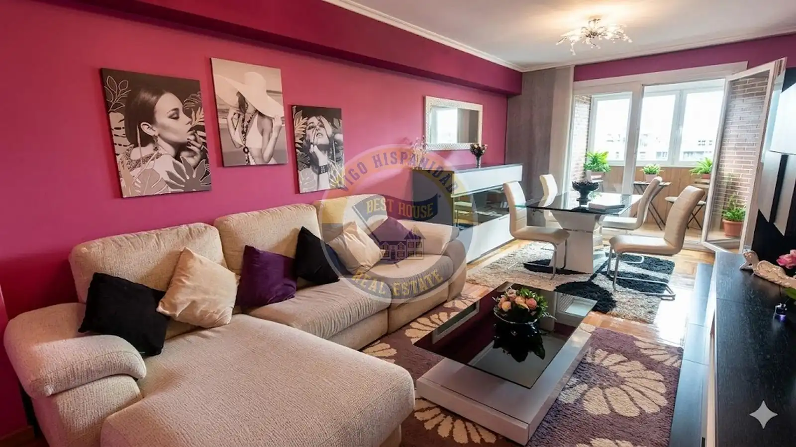Wohnzimmer von Wohnung zum Verkauf in Vigo  mit Heizung, Terrasse und Abstellraum