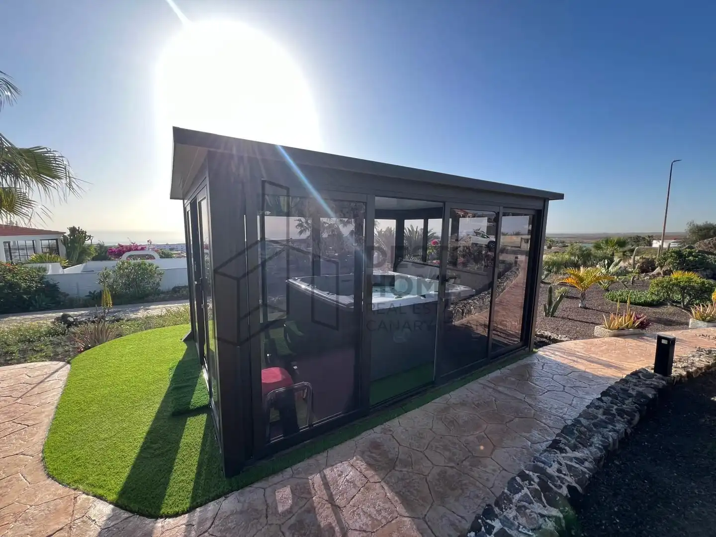 Terrassa de Casa o xalet en venda en La Oliva amb Aire condicionat, Jardí privat i Terrassa