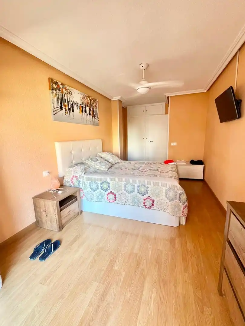 Bedroom of Apartments for rent in Sant Joan d'Alacant  with Air Conditioner, Furnished and Washing machine