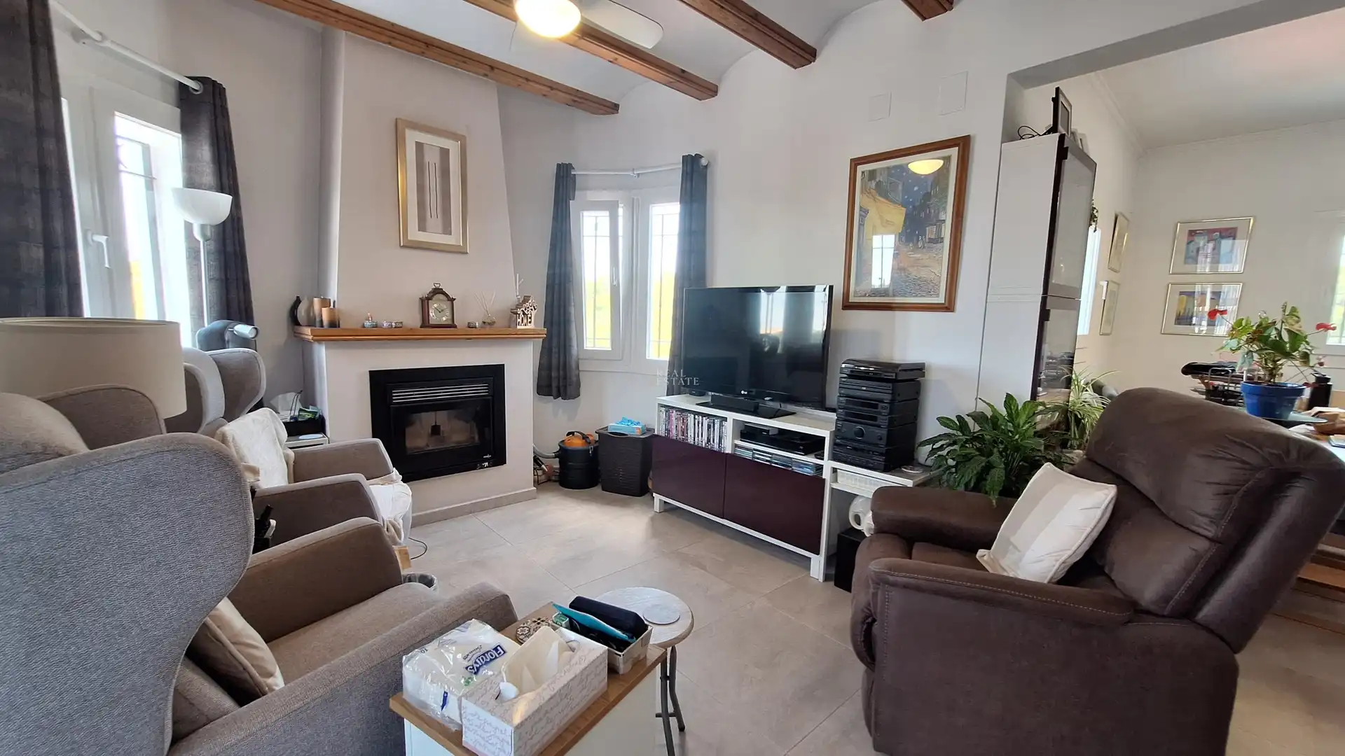 Living room of Houses for sale in El Ràfol d'Almúnia  with Air Conditioner, Heating and Terrace