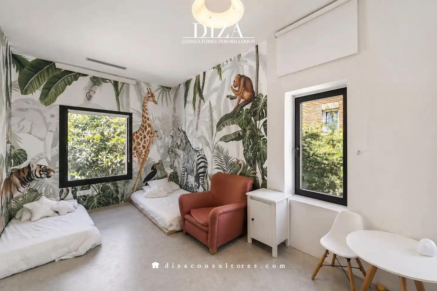 Dormitori de Casa o xalet de lloguer en Madrid amb Aire condicionat, Calefacció i Jardí privat
