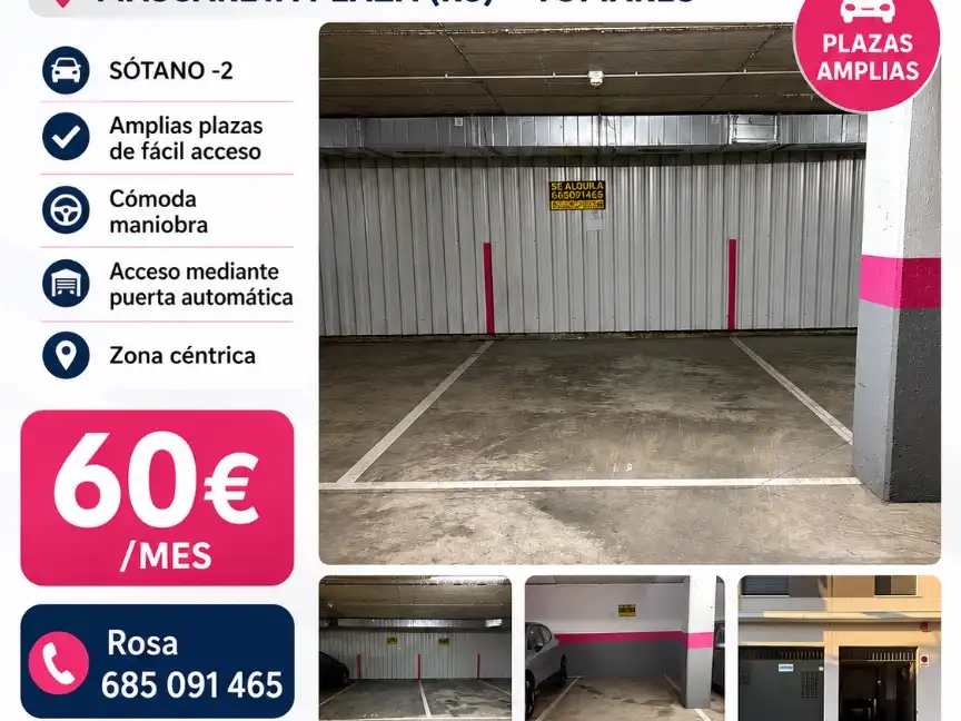 Parkplatz von Garage zur Miete in Tomares