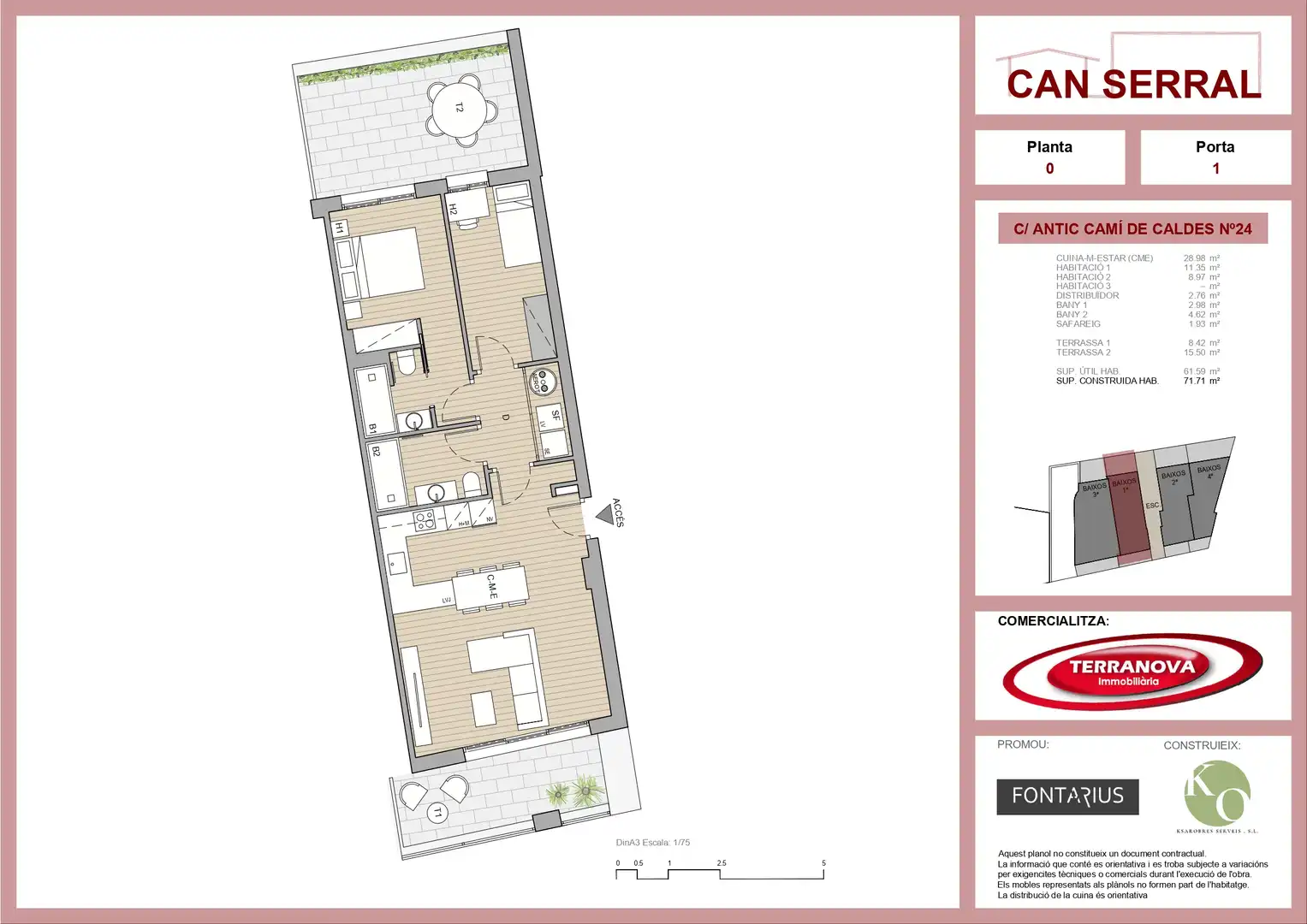 Piso en venta en L'Ametlla del Vallès con Terraza