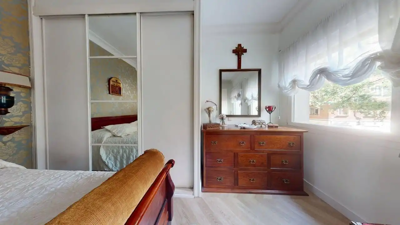 Schlafzimmer von Wohnung zur Miete in Madrid mit Klimaanlage, Heizung und Möbliert