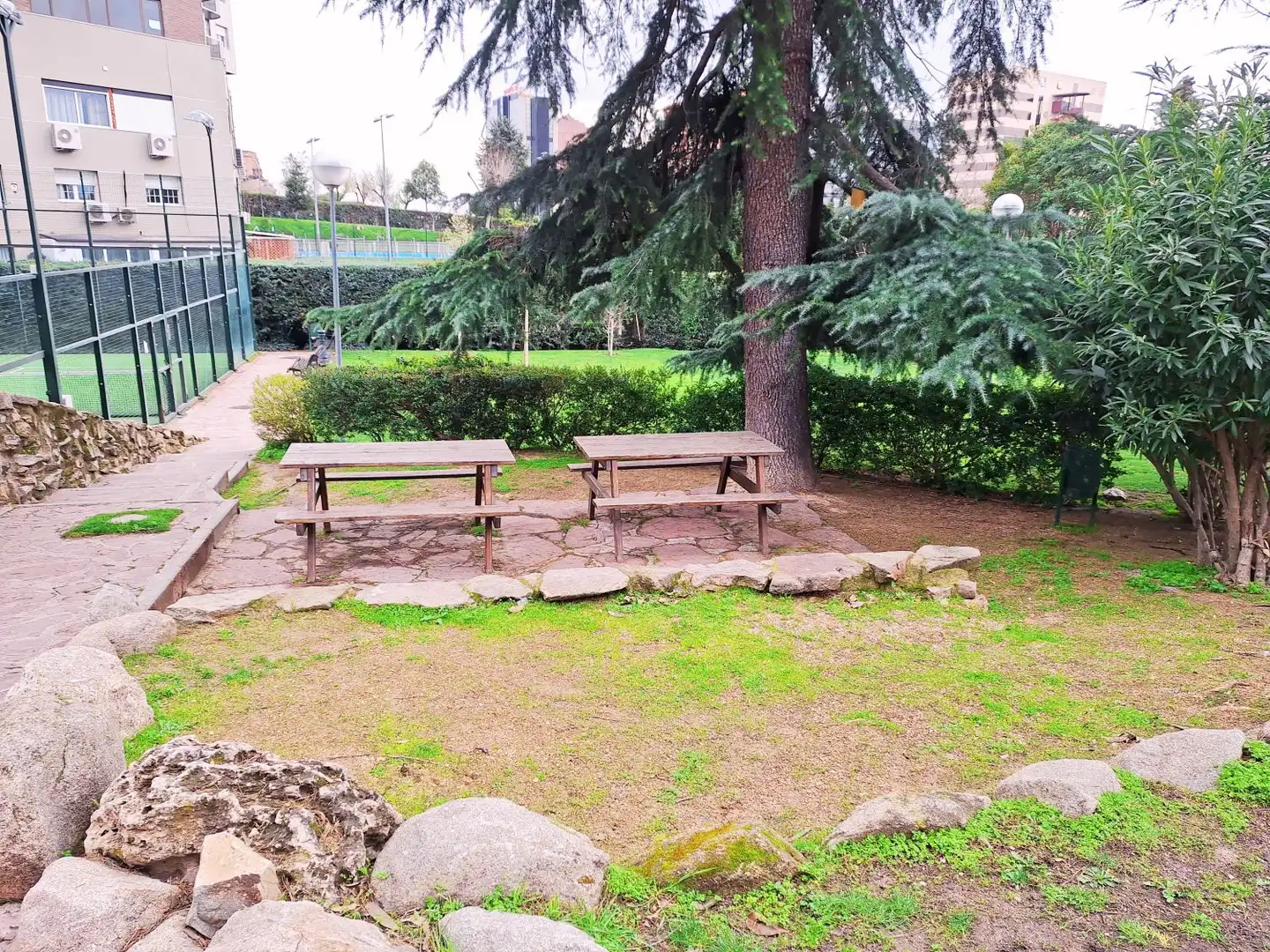Garden of Flat for rent in Madrid  with Air Conditioner, Heating and Furnished