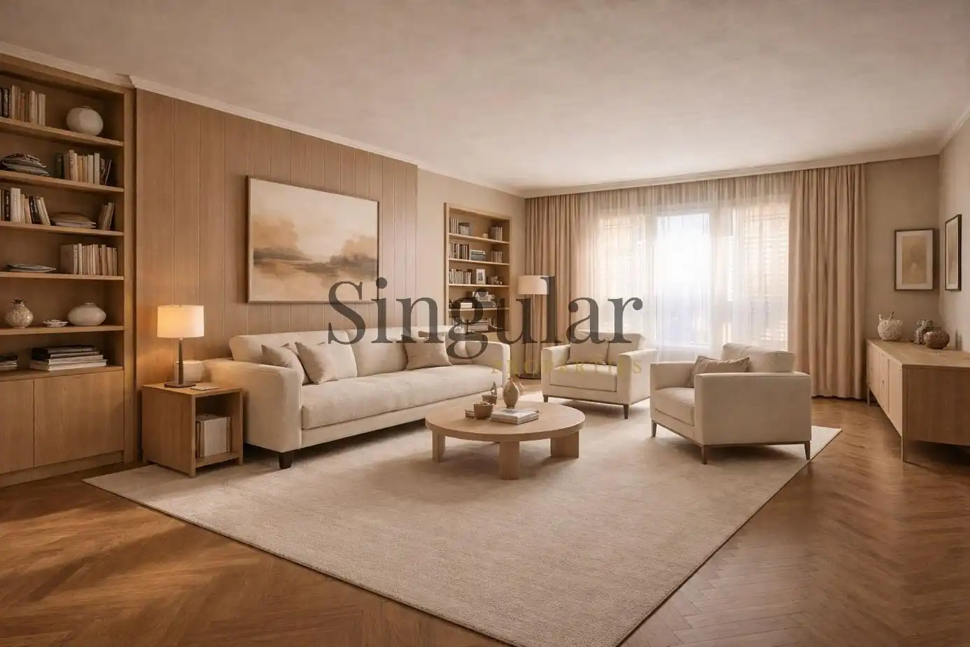 Sala de estar de Piso en venta en  Barcelona Capital con Calefacción y Terraza