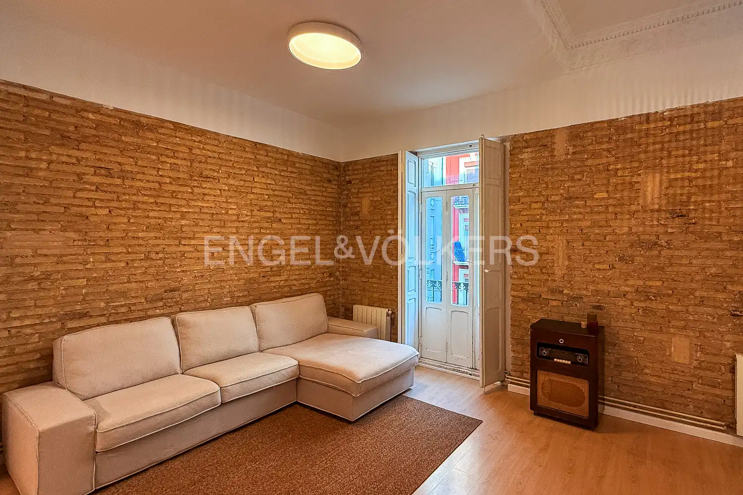 Wohnzimmer von Wohnung zur Miete in Valencia mit Heizung, Möbliert und Balkon