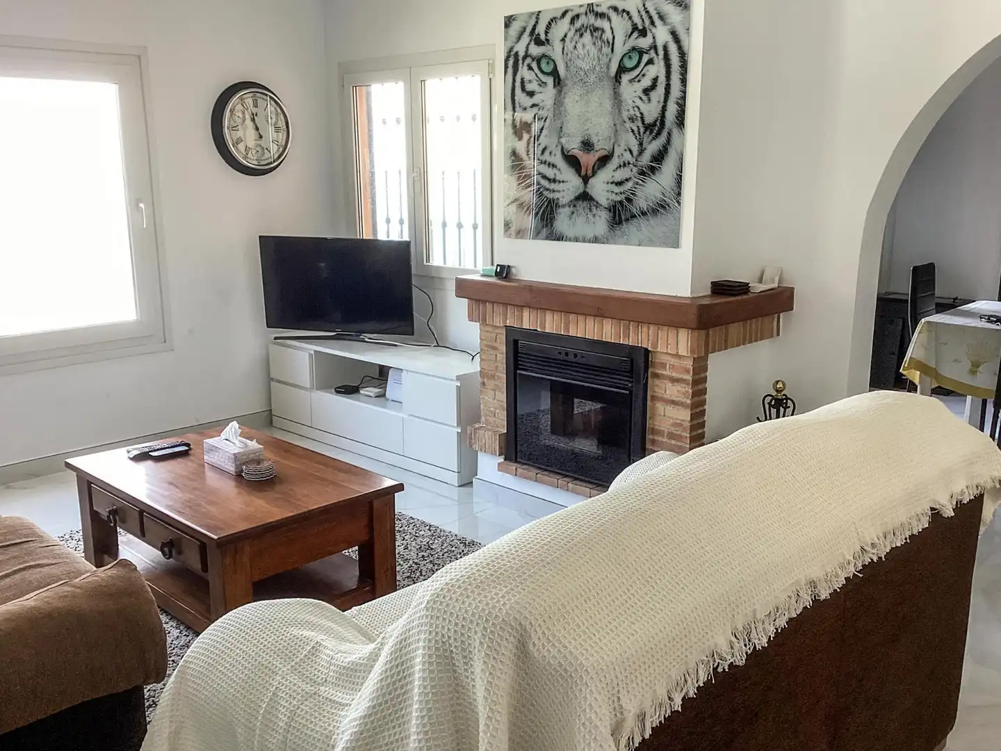 Sala de estar de Casa o chalet en venta en Mojácar con Aire acondicionado, Terraza y Piscina