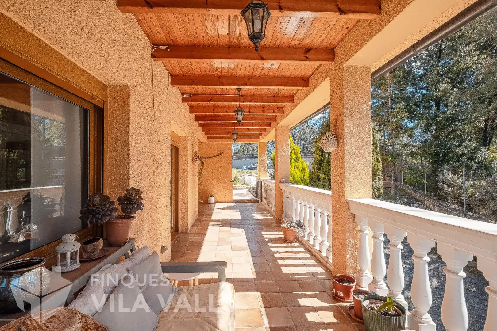 Terrassa de Casa o xalet en venda en Sant Quirze Safaja amb Jardí privat, Parquet i Terrassa