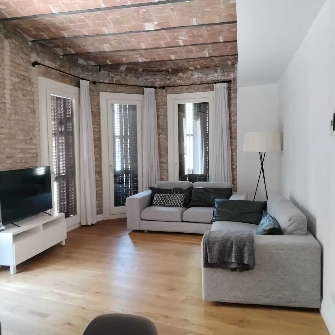 Wohnzimmer von Wohnungen zur Miete in Barcelona mit Balkon