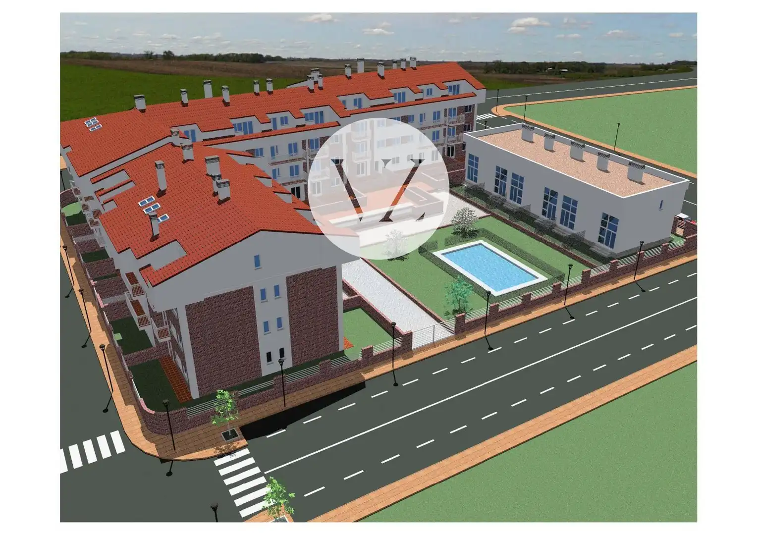 Außenansicht von Wohnung zum Verkauf in Pelabravo mit Heizung, Privatgarten und Terrasse