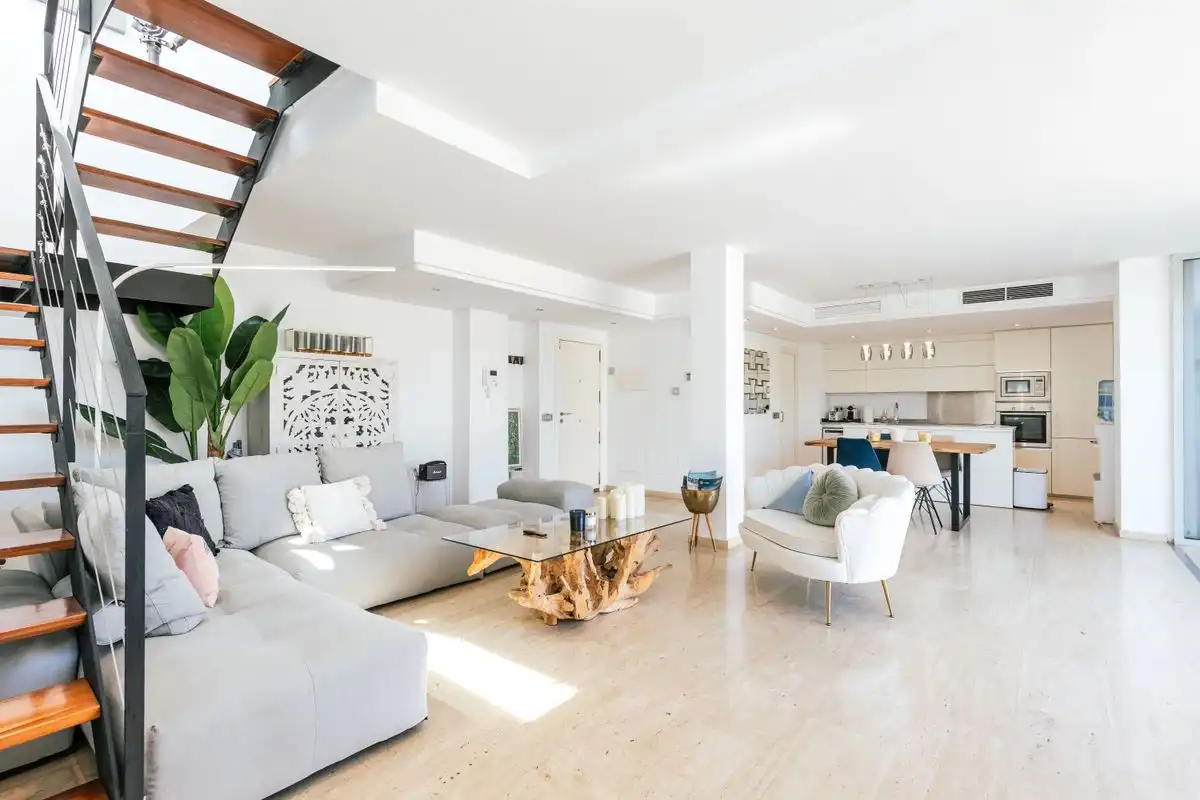 Wohnzimmer von Maisonette zum Verkauf in Eivissa mit Klimaanlage, Heizung und Terrasse