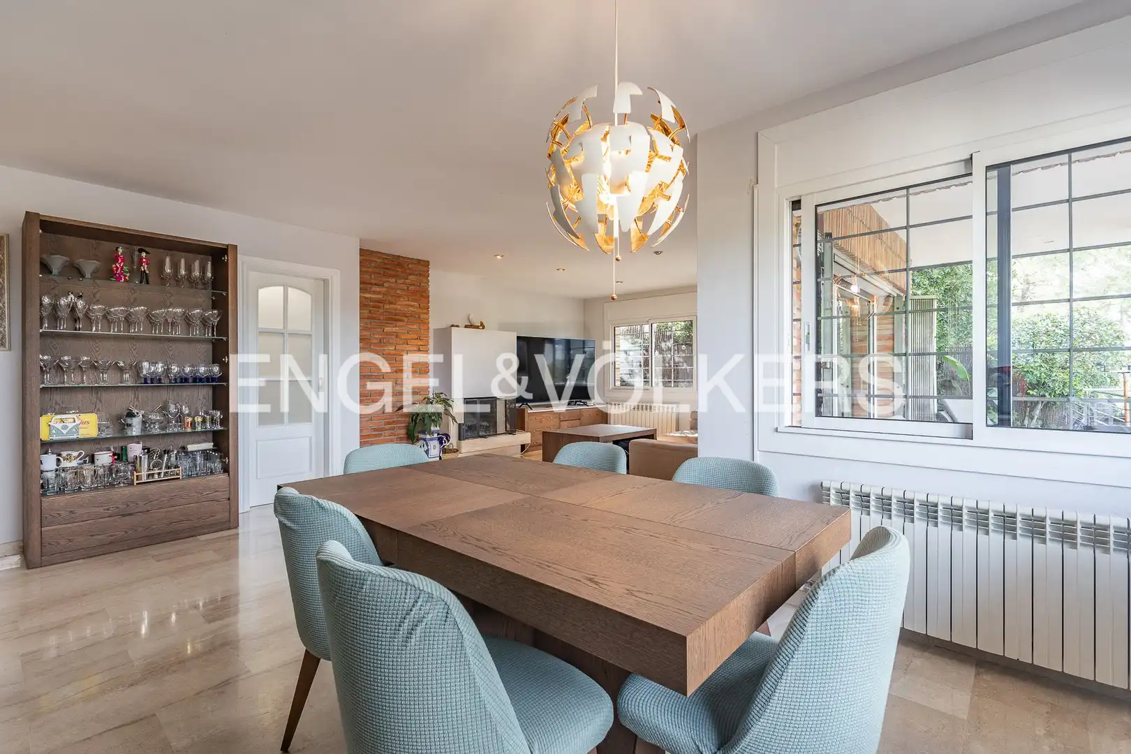 Dining room of Houses for sale in Sant Cugat del Vallès  with Air Conditioner, Heating and Private garden