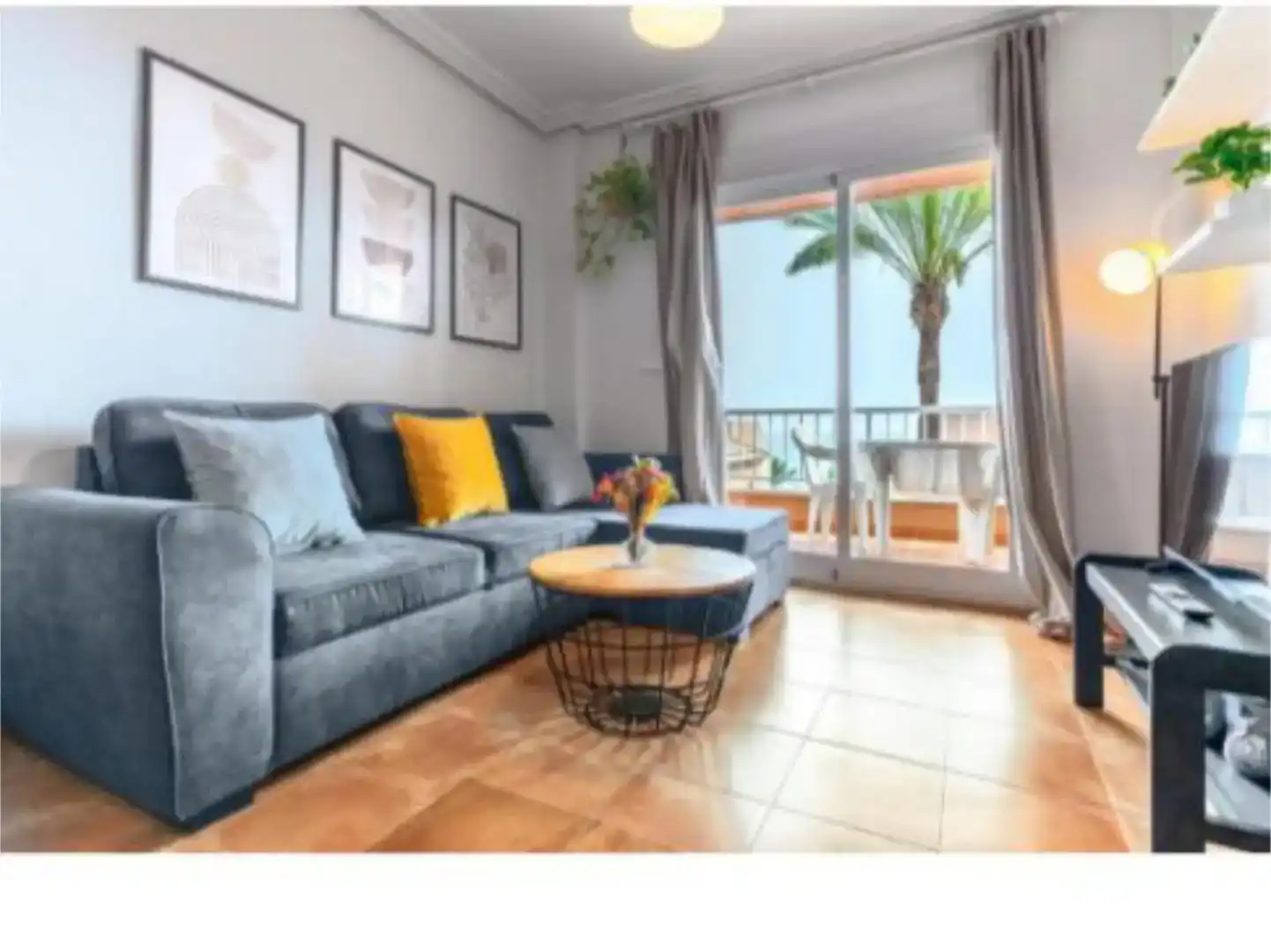 Wohnzimmer von Wohnung zur Miete in Mojácar mit Klimaanlage, Abstellraum und Schwimmbad