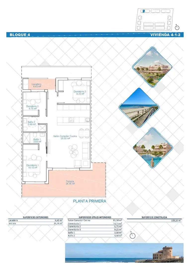 Apartamento con terraza en venta en Pilar de la Horadada ciudad, imagen 45