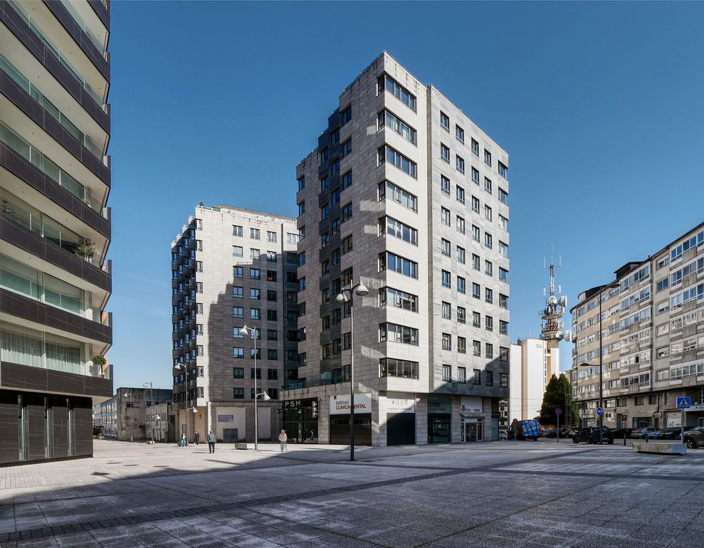 Exterior view of Flat for sale in Lugo Capital  with Heating, Parquet flooring and Furnished