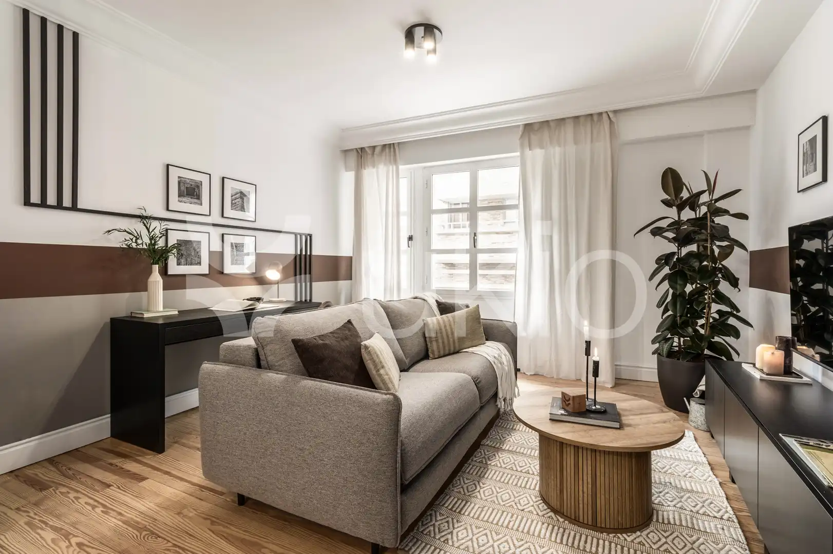 Sala d'estar de Apartament de lloguer en Madrid amb Aire condicionat, Calefacció i Moblat