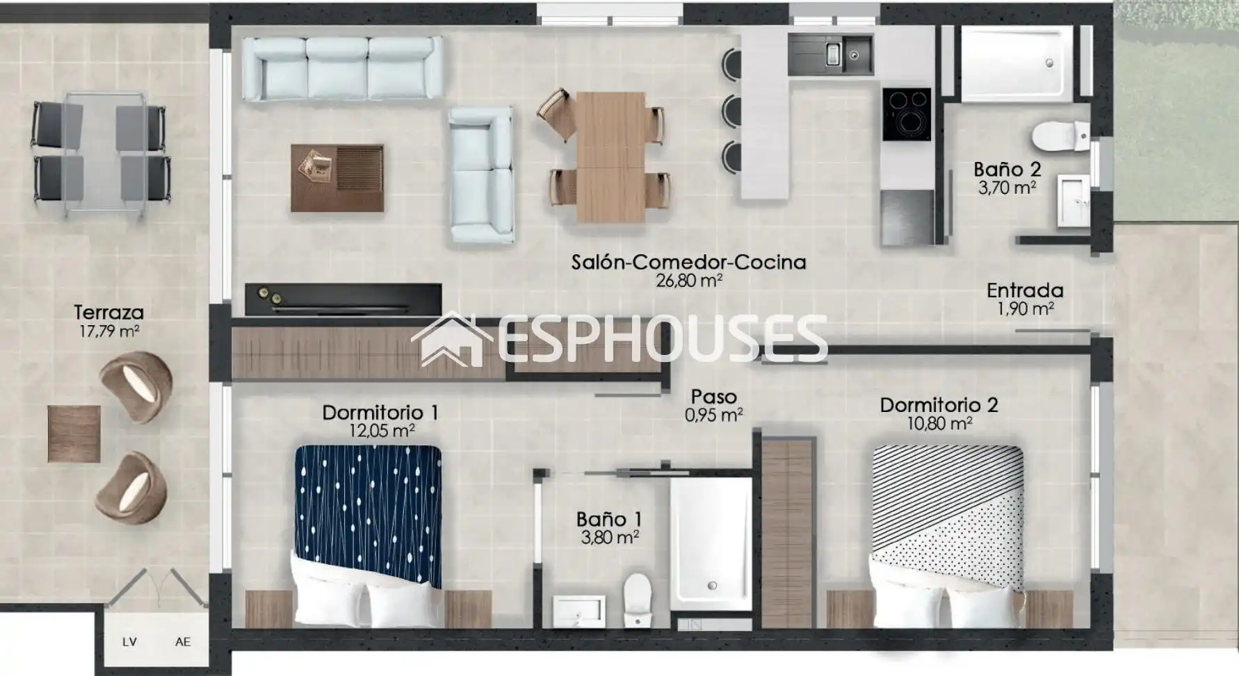 Apartament amb terrassa en venda a Condado de Alhama, imagen 17