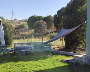 Jardí de Finca rústica de lloguer en Badajoz Capital amb Aire condicionat, Terrassa i Piscina