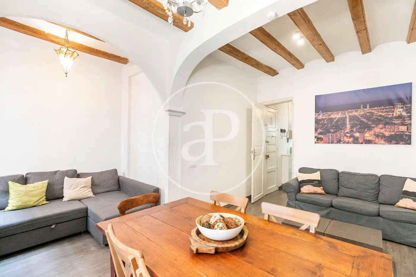 Wohnzimmer von Wohnung zum Verkauf in Barcelona mit Klimaanlage, Heizung und Möbliert