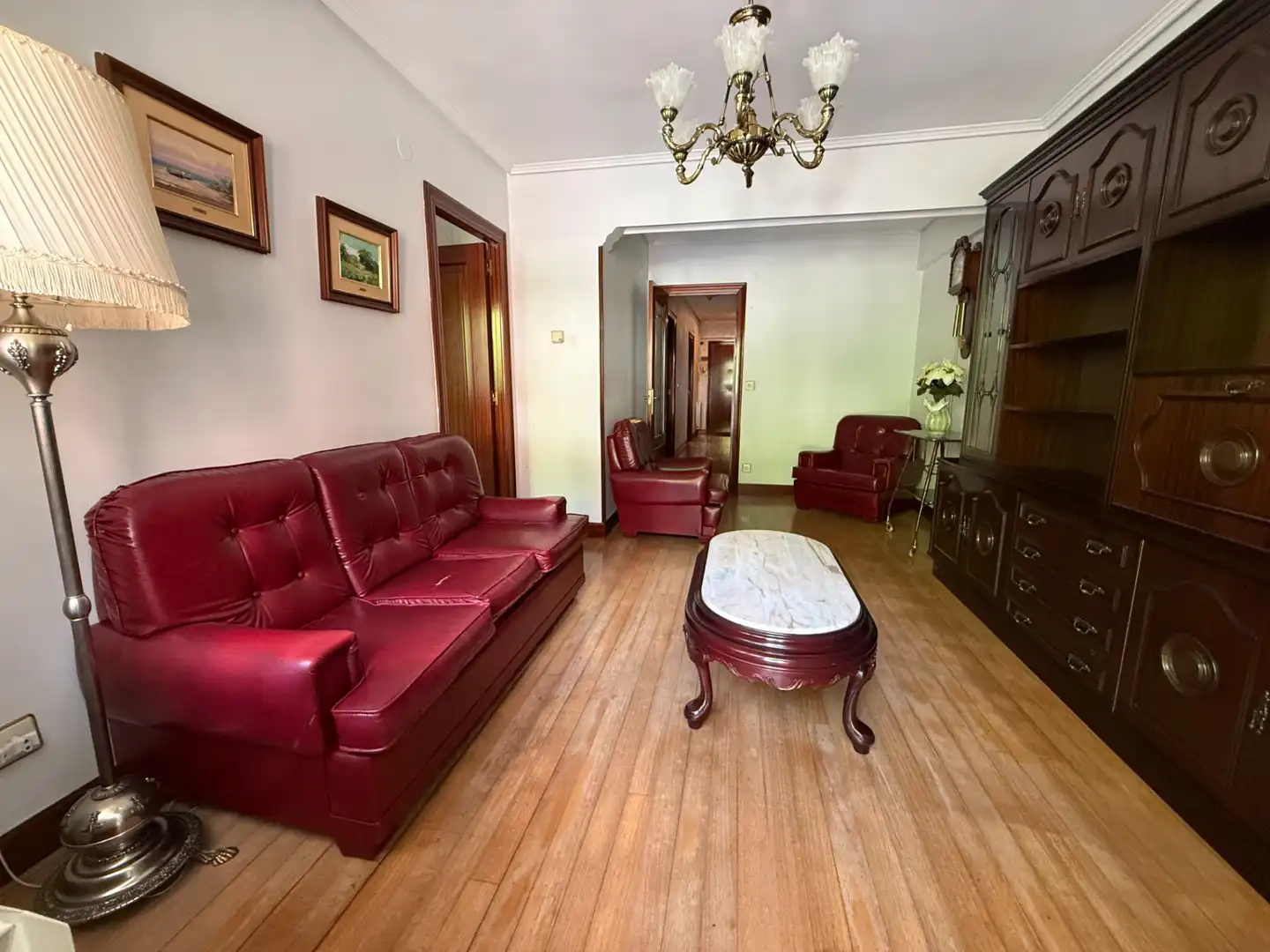 Sala d'estar de Pis en venda en Bilbao  amb Calefacció, Terrassa i Moblat