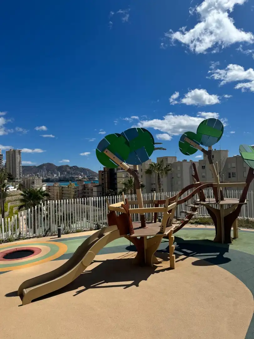 Exterior view of Apartments for rent in Benidorm  with Air Conditioner, Heating and Private garden