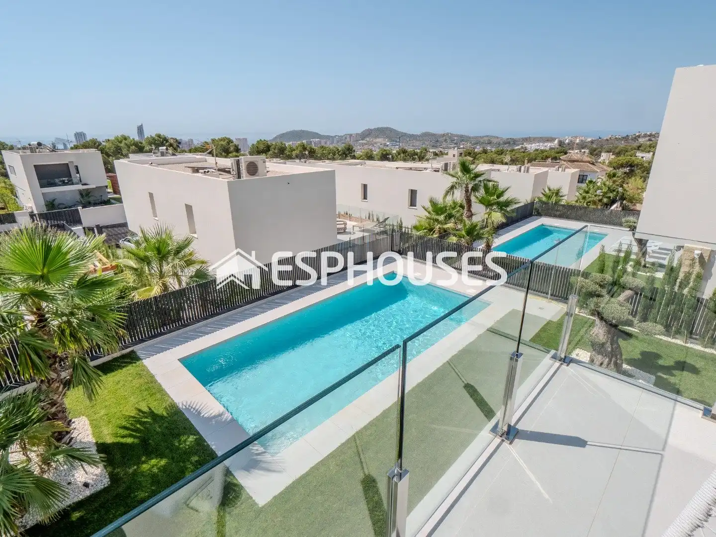 Swimming pool of Houses for sale in Finestrat  with Air Conditioner, Terrace and Swimming Pool