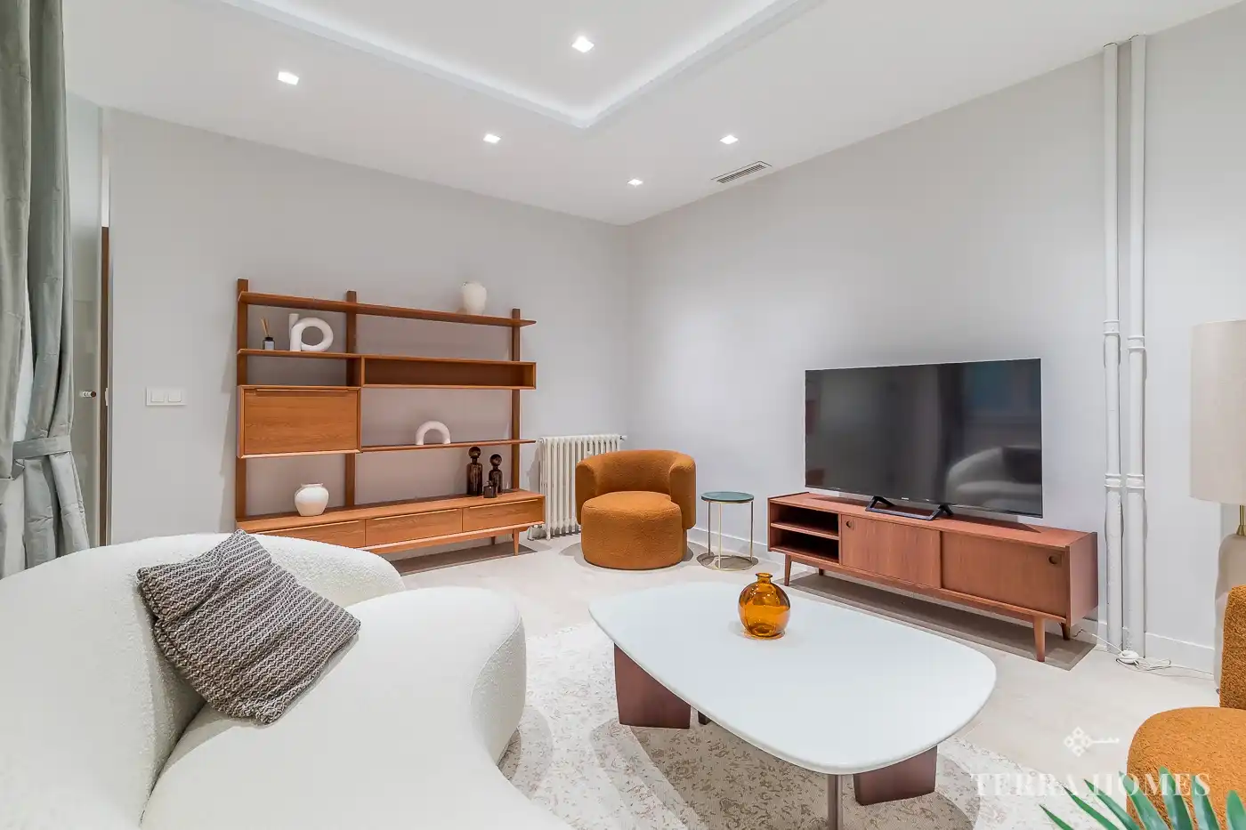 Sala de estar de Apartamento de alquiler en Madrid con Aire acondicionado, Amueblado y Internet