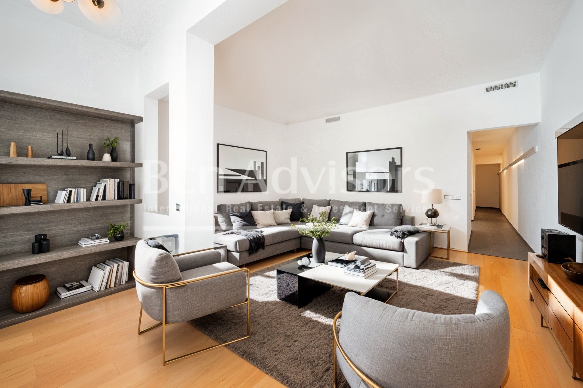 Living room of Flat for sale in  Barcelona Capital  with Air Conditioner, Heating and Terrace