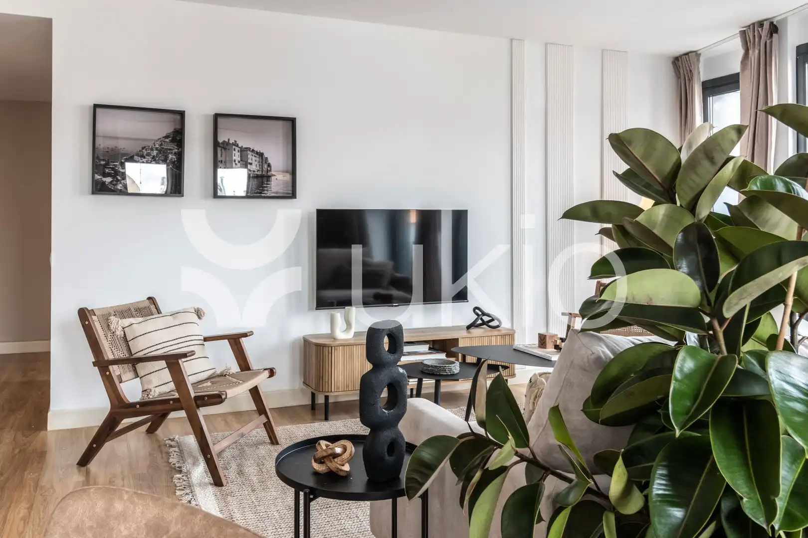 Wohnzimmer von Wohnung zur Miete in Madrid mit Klimaanlage, Heizung und Terrasse