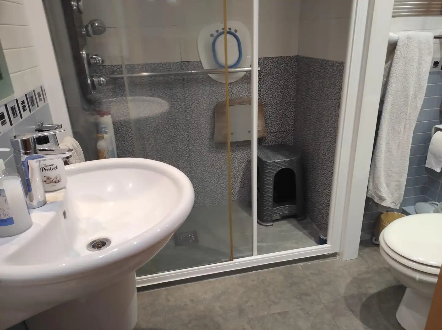 Bathroom of Ground floor for sale in Esplugues de Llobregat  with Air Conditioner, Heating and Parquet flooring