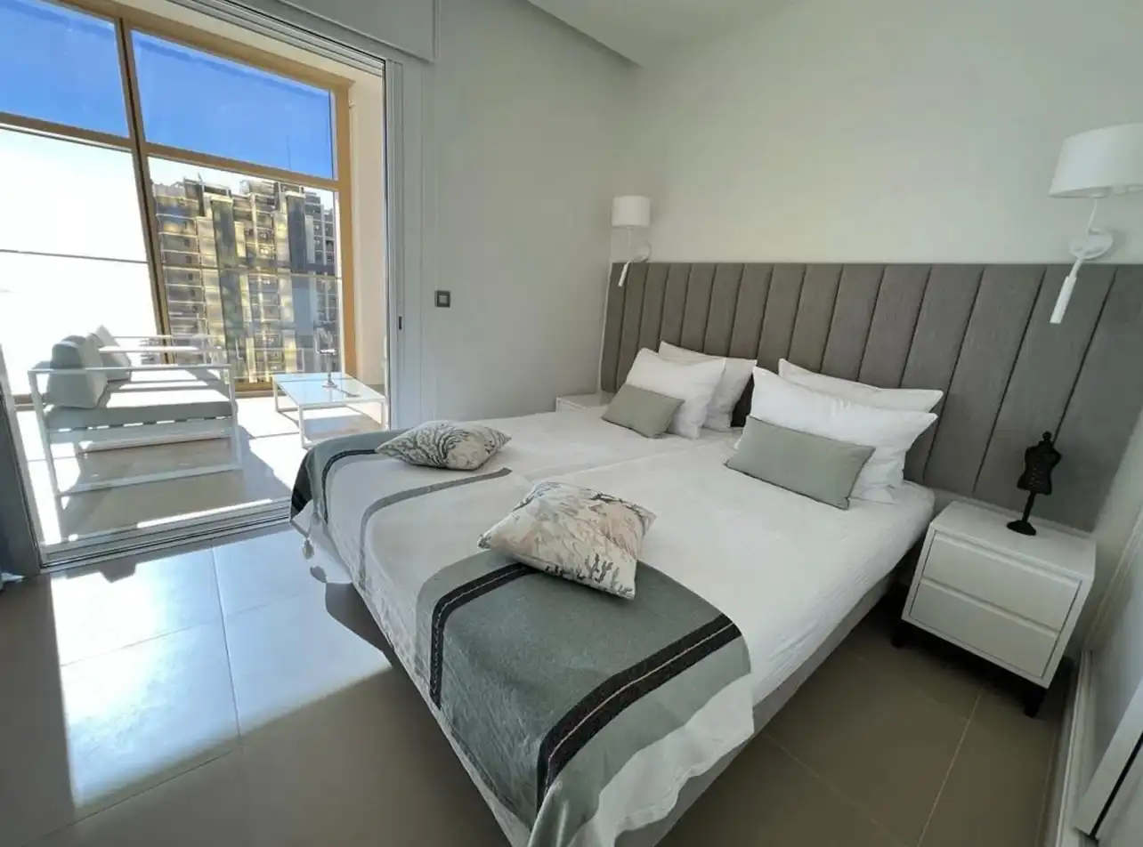 Bedroom of Flat for rent in Benidorm  with Furnished, TV and Balcony