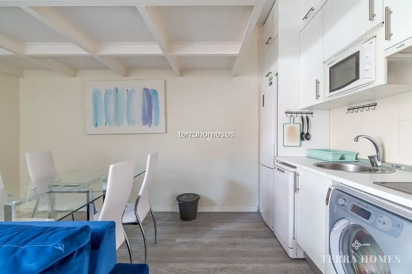 Cocina de Apartamento de alquiler en Madrid con Aire acondicionado, Calefacción y Amueblado