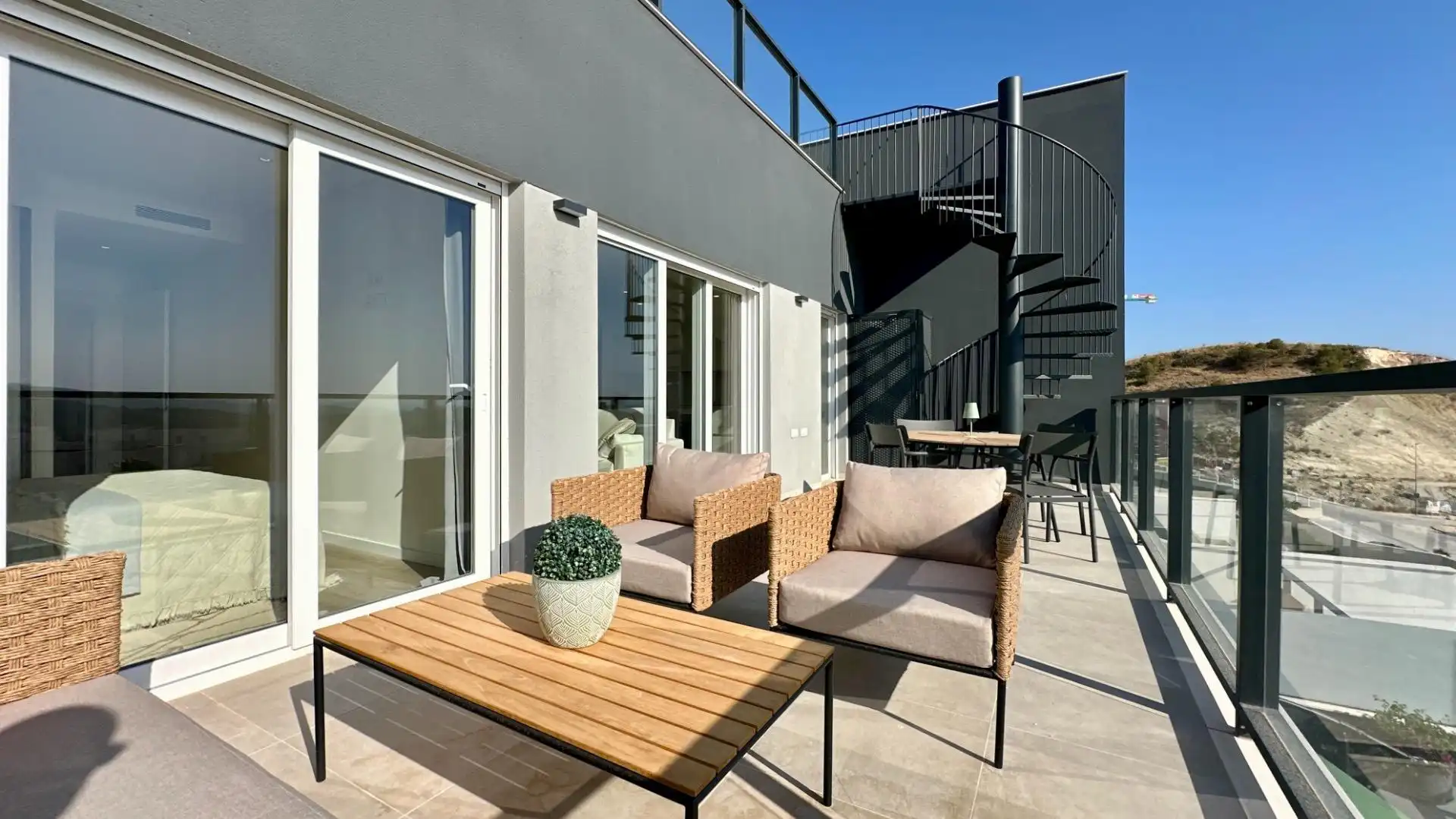 Terrassa de Apartament en venda en Finestrat amb Aire condicionat, Jardí privat i Terrassa
