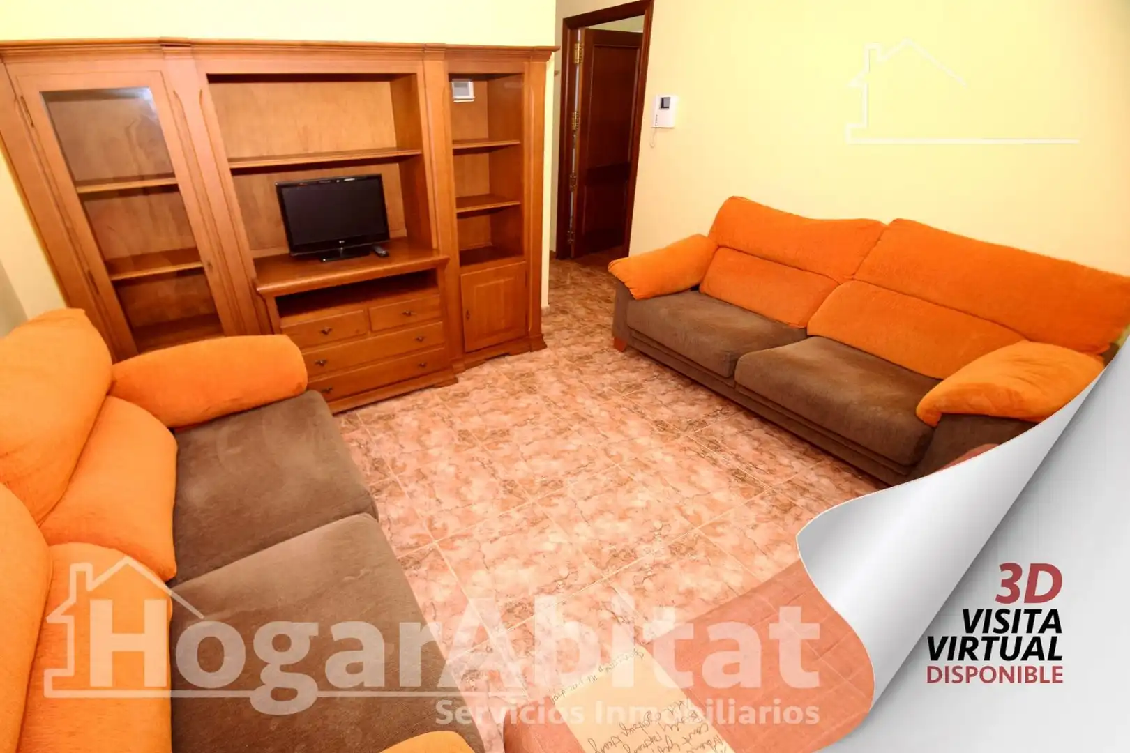 Sala de estar de Piso en venta en Burriana / Borriana con Aire acondicionado, Calefacción y Amueblado